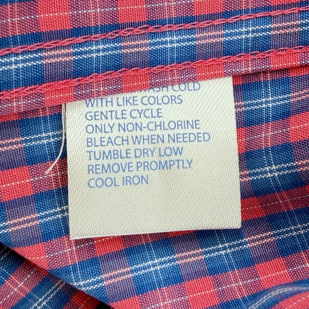 Southern Tide Shirt Mens M Dark Pink Blue New Classic Fit Plaid Cotton 2179 - Picture 7 of 12